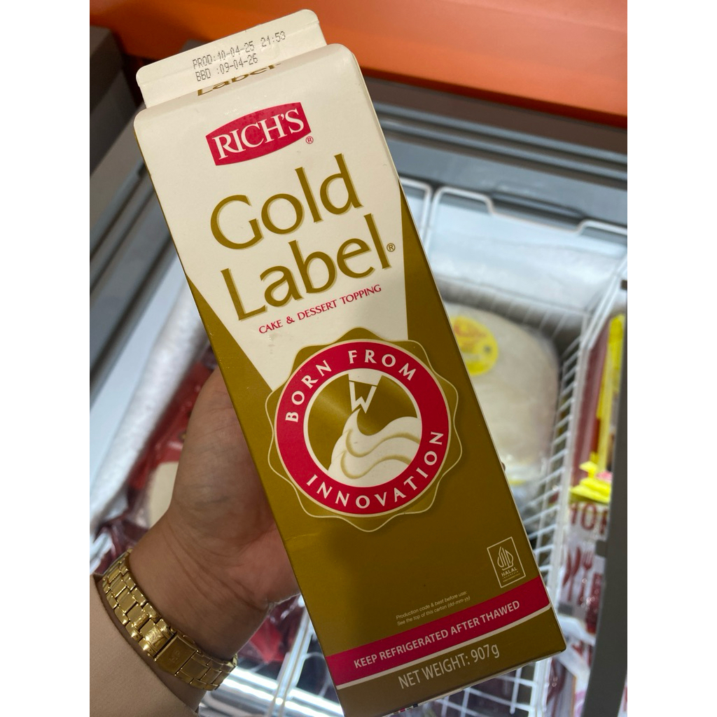 

RICH’S GOLD LABEL whipping cream 907g