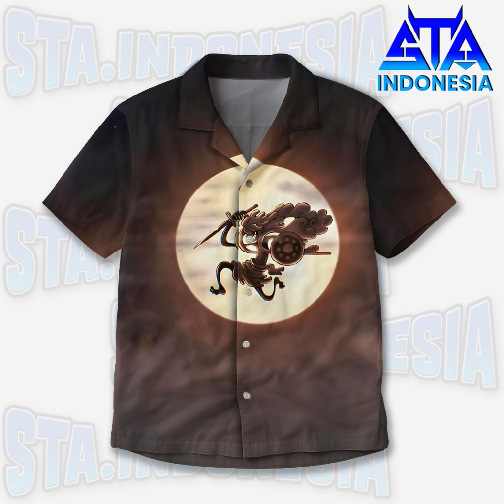 STA Kemeja Hawaiian One Piece Gear 5 Unisex - Baju Anime Otaku Casual ST-152