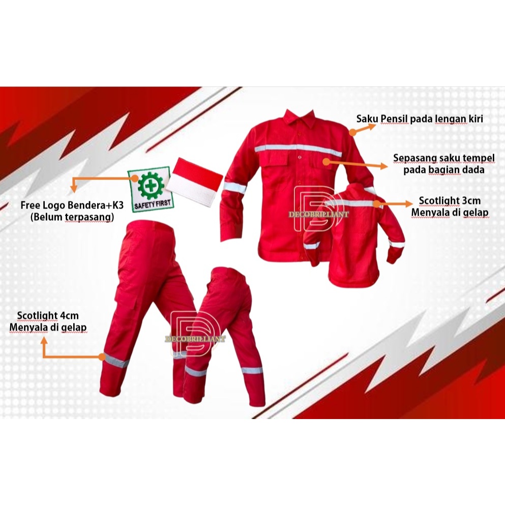 Setelan Wearpack Safety JUMBO / Seragam Proyek Wearpack JUMBO