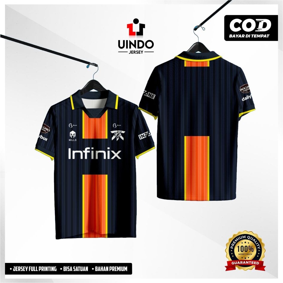[COD BISA SATUAN] Jersey Onic Esport Polo Hitam Spesial 2025