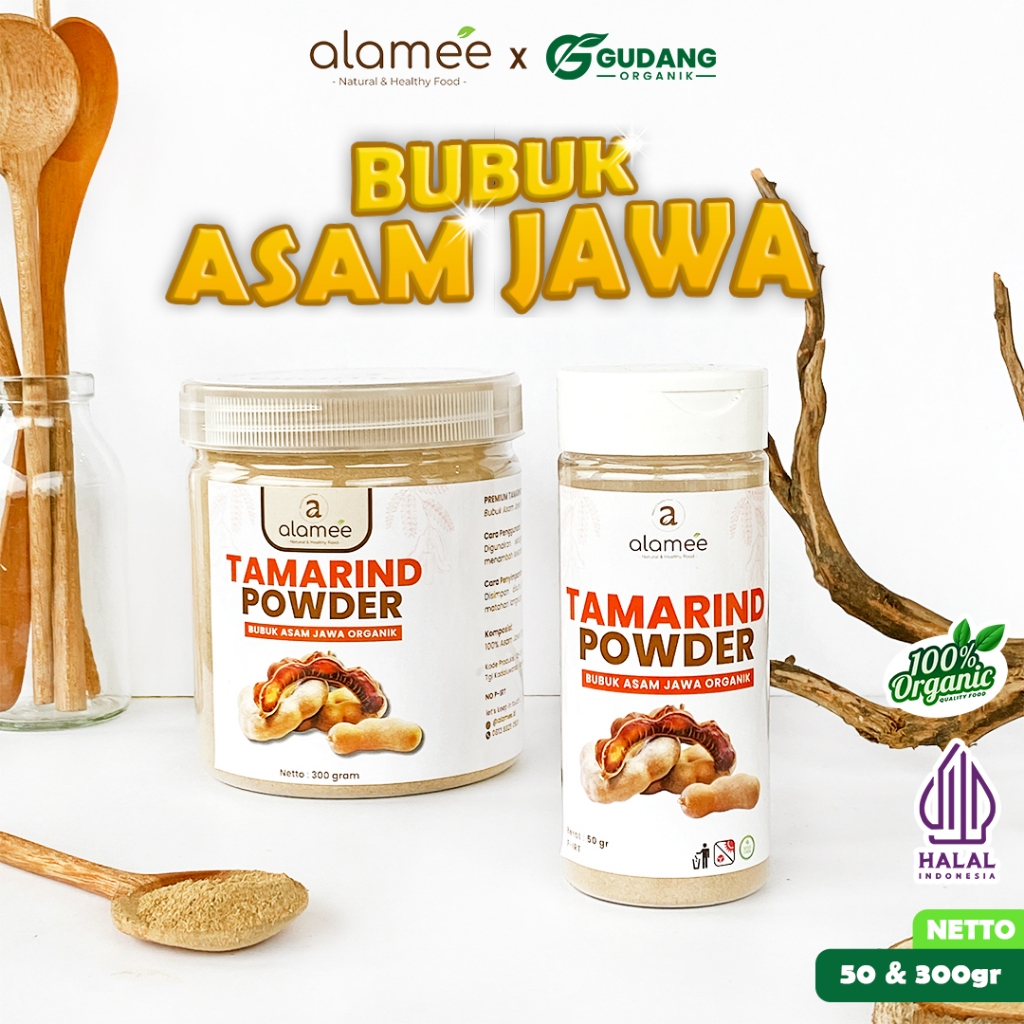 

ALAMEE Bubuk Asam Jawa Tamarind Seasoning Poweder Murni Tanpa Campuran Bumbu Masakan Dapur 300gr