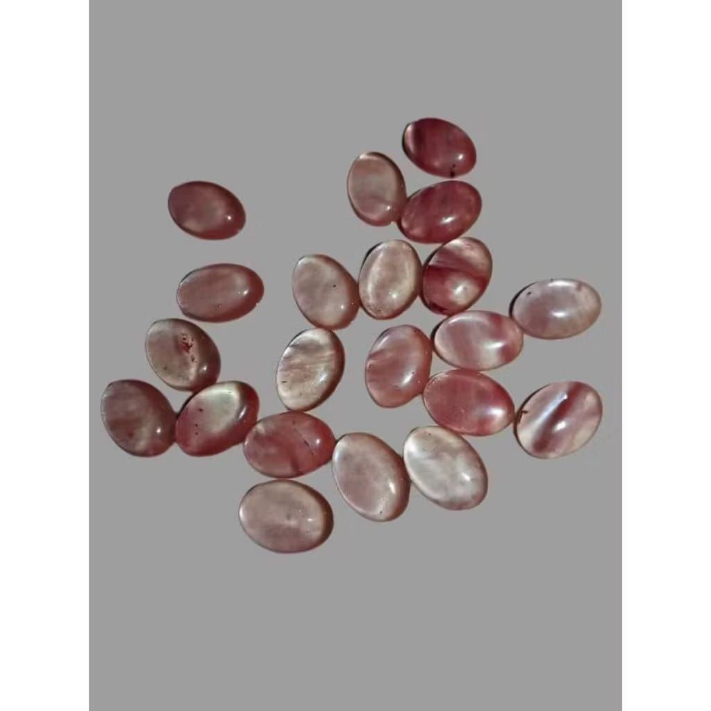 batu akik lepasan natural rutilated quartz kecubung rambut merah/cendana merah