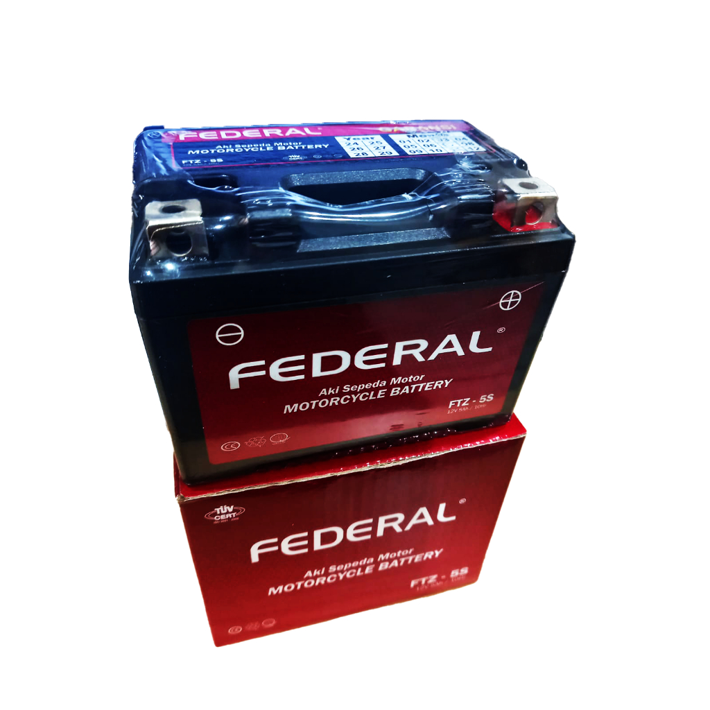 AKI VARIO110 BEAT SCOOPY MERK FEDERAL FTZ-5S GTZ5S FULL KERING NANO GEL BATTERY TANPA ISI AIR AKI