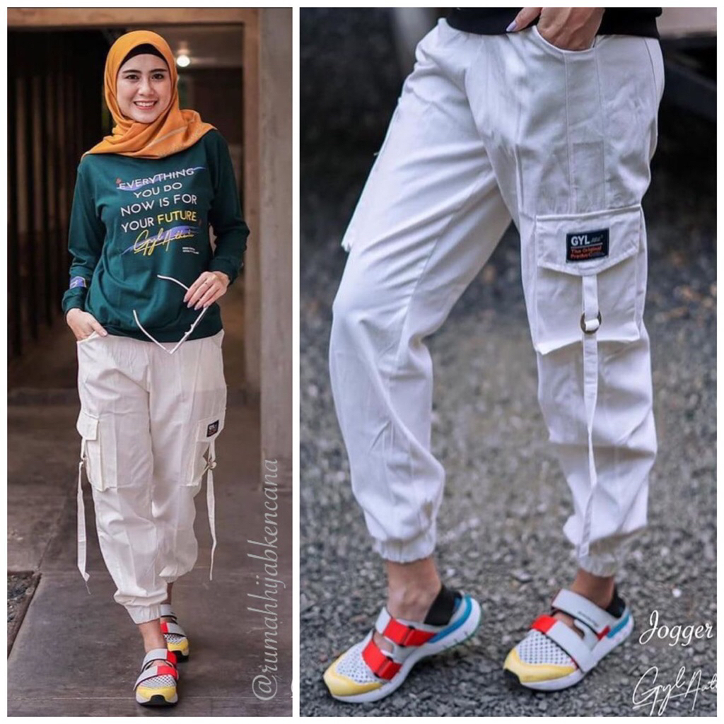 GYL AUTHENTIC Celana Pants Jogger Cargo Katun Panjang