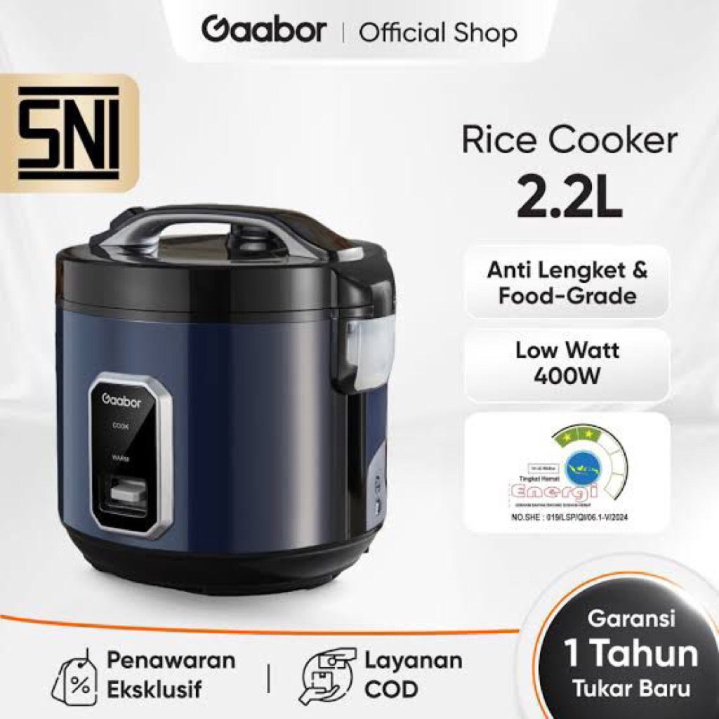 GAABOR RICE COOKER 2.2L RC50M-BE0