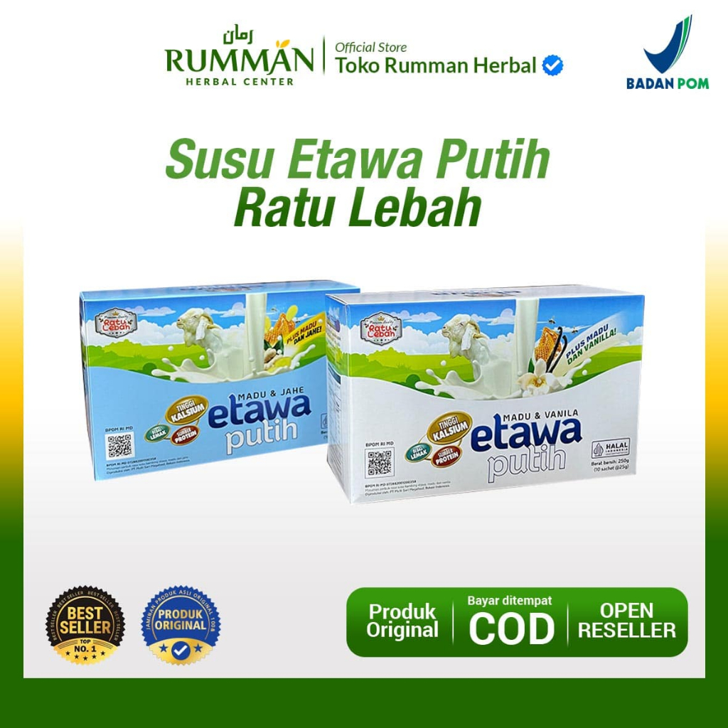 

SUSU ETAWA PUTIH RATU LEBAH Isi 250gr (10 sachet)
