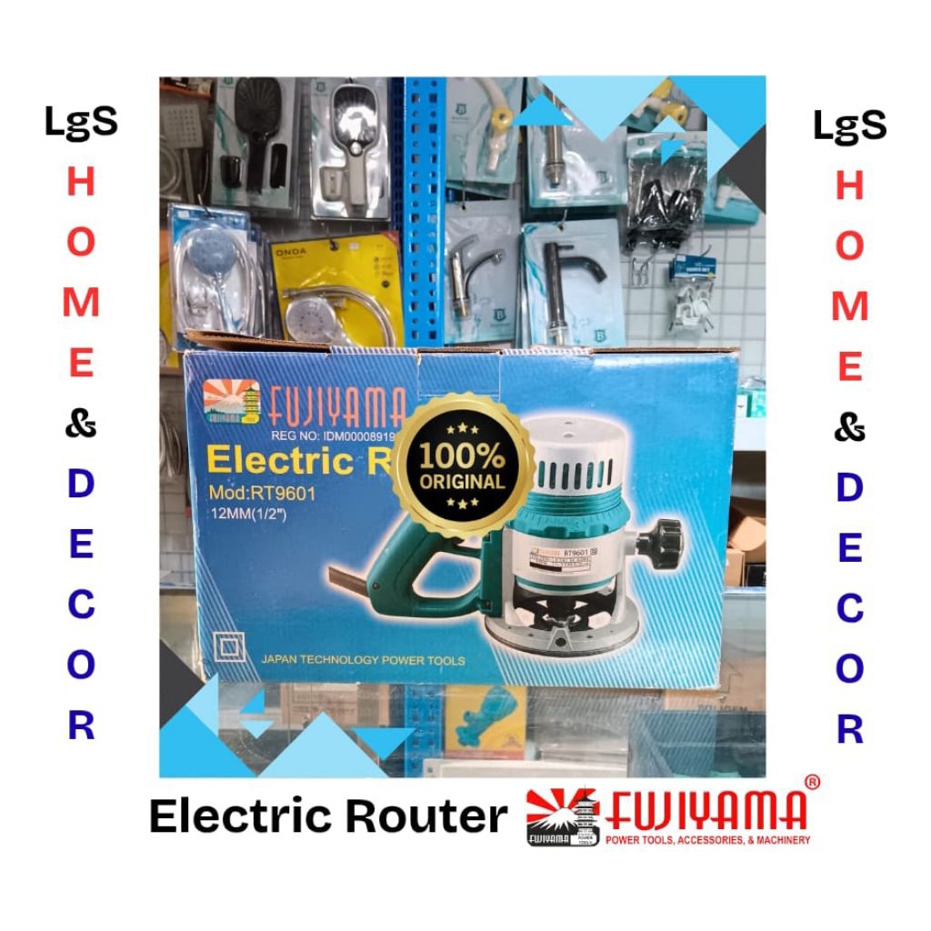 FUJIYAMA Electric Router RT9601 - Mesin Router Profil Kayu 12mm (1/2") FUJIYAMA