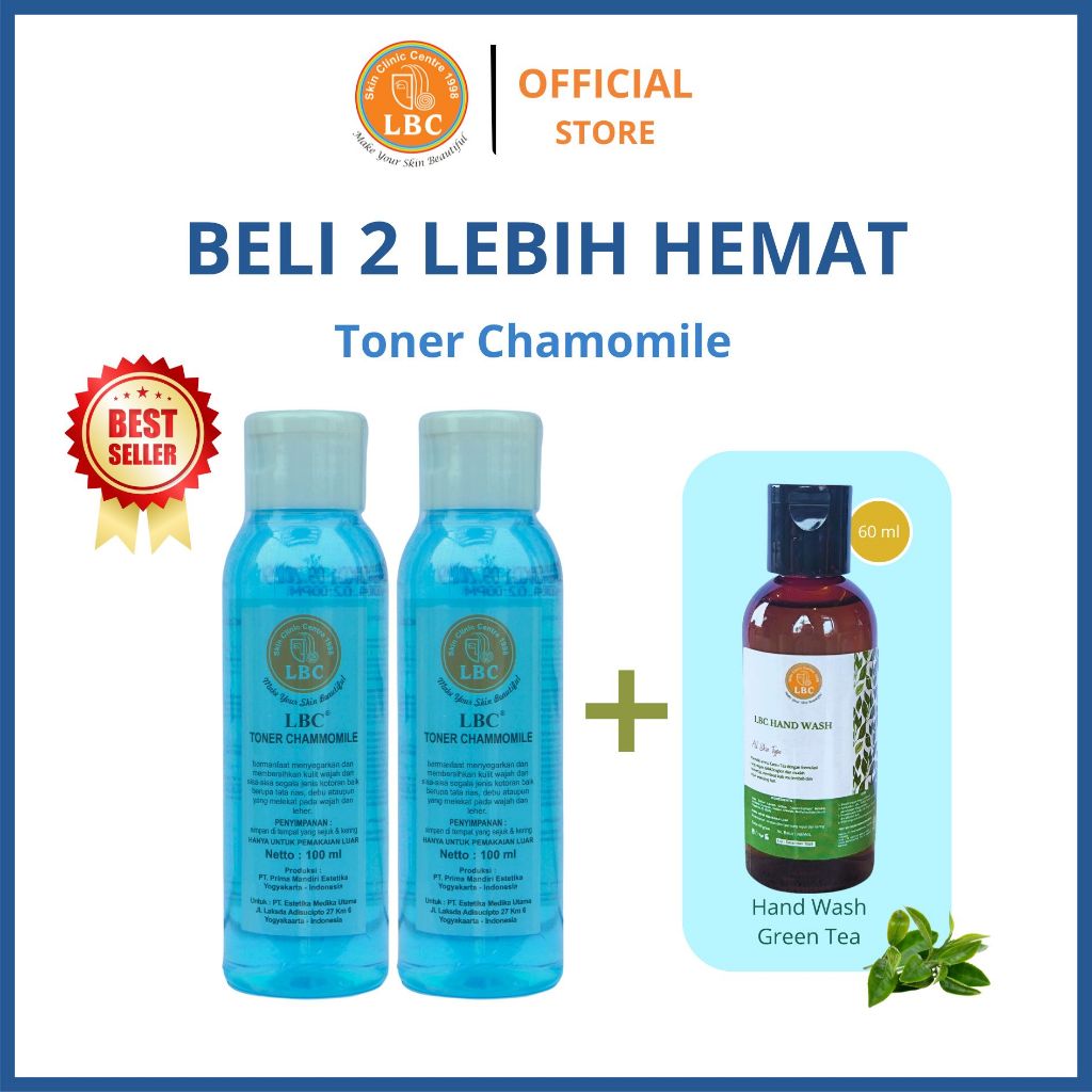 LBC-Paket Hemat 2 Toner Chamomile + Handwash Green Tea 60ml