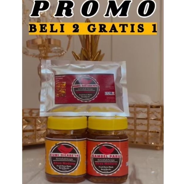 

(BELI 2 GRATIS 1) Sambal PARU Khas MADURA Sambel Seteduh Senja
