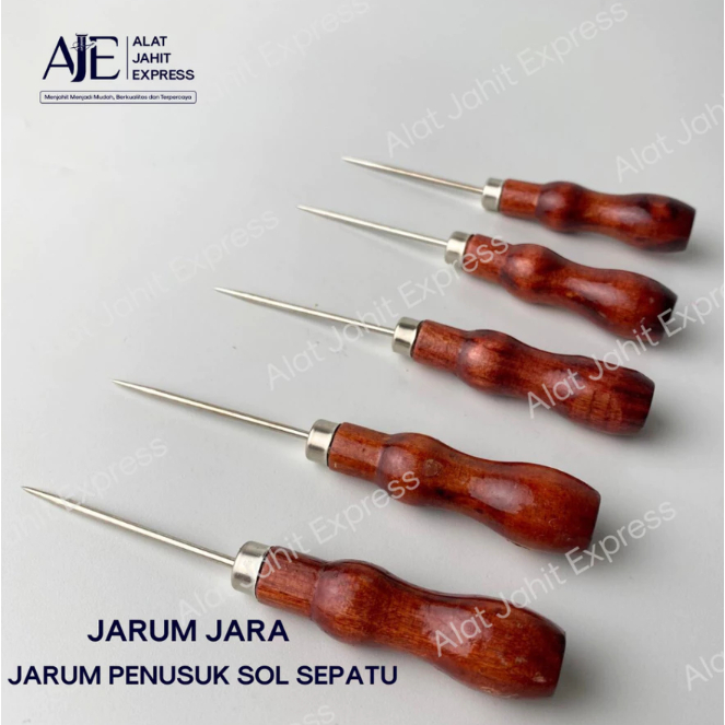 Jarum Jara / Jarum Jahit Sepatu Pelubang Penusuk Jahit Sol Sepatu/ Uncek pelubang Kulit Bahan Kain
