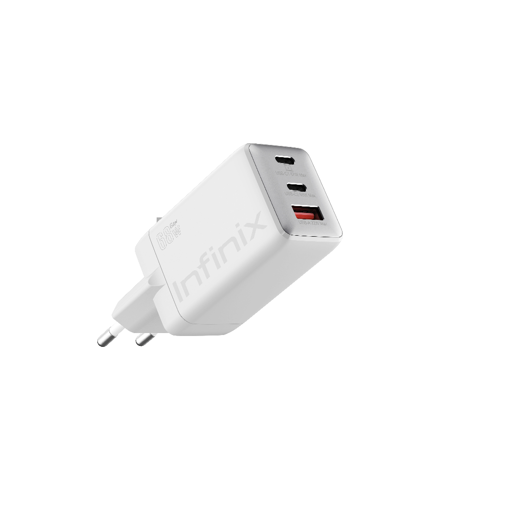 Infinix Charger Kit XC07 Gan 68W Charger + Cable White