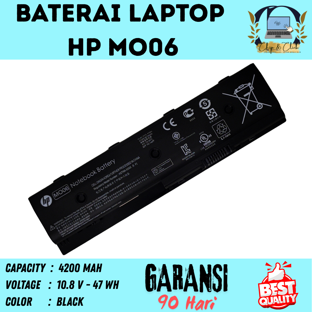 MO06 Baterai Laptop HP Pavilion Envy DV4 DV4T DV6 DV6T DV6Z DV7 M6 BERGARANSI