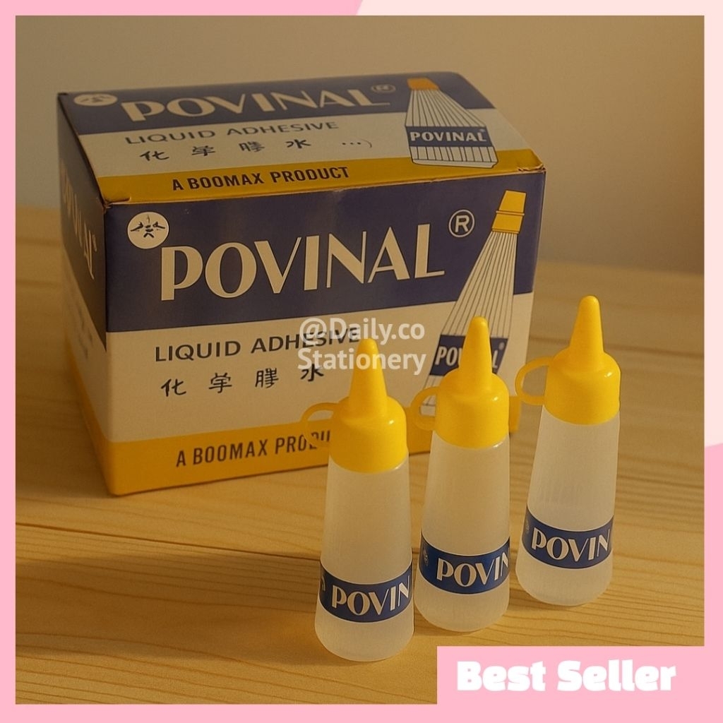 

Lem Kertas POVINAL No.111 22 ML / Lem Kertas / Lem Cair 1 lusin Isi 12 Pcs