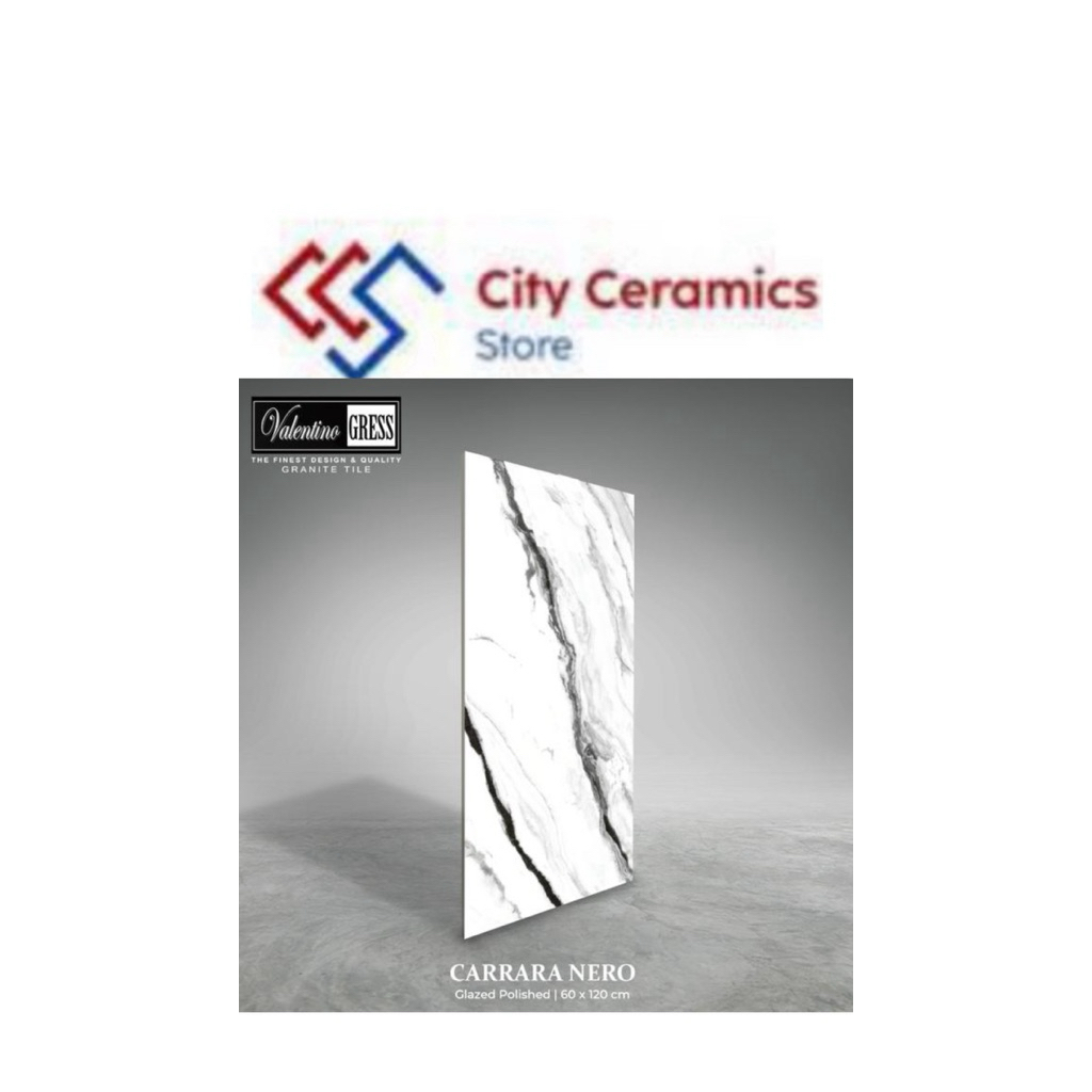 VALENTINO GRESS CARRARA NERO 60x120