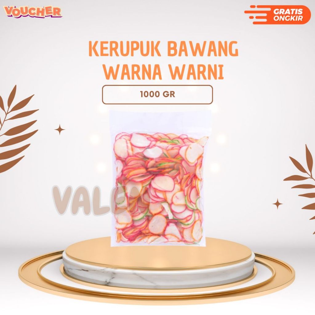 

Kerupuk Bawang Warna Warni - Kerupuk Bawang Prima Warna Warni 1 Kg - HALAL