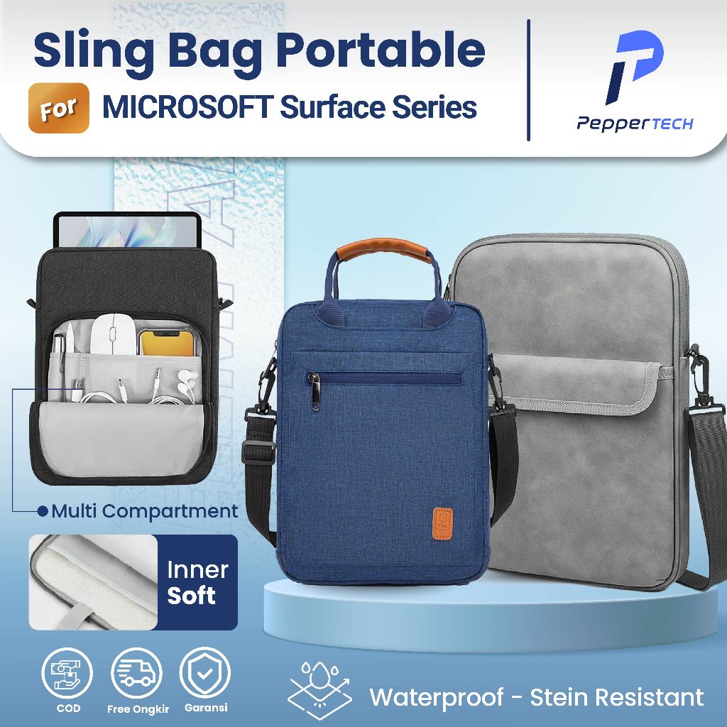 PEPPERTECH - Tablet Sleeve for Microsoft Surface Go 1 2 3 Pro 4 5 6 7 8 9 11 Pro 2024 Case Pouch Han