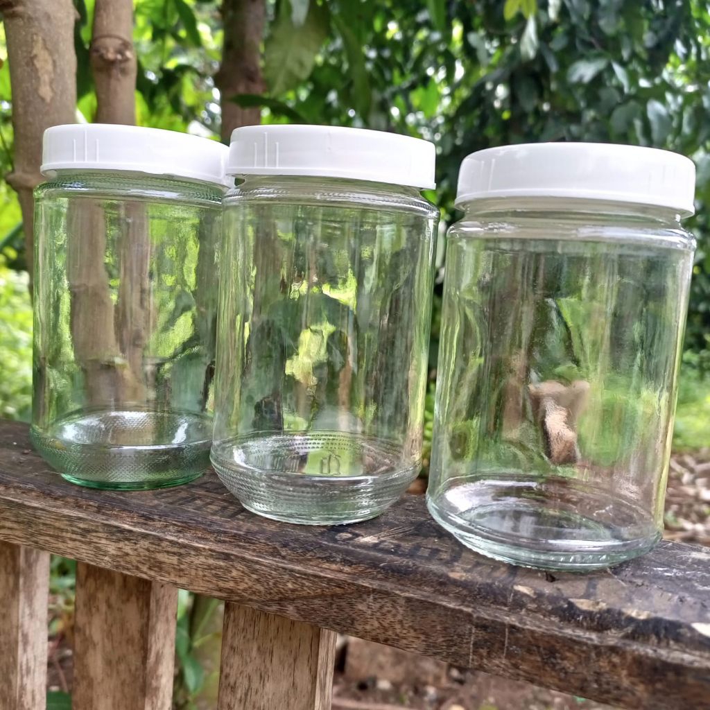 Toples kaca paket 12pcs 350ml toples selai toples kaca bening toples dengan tutup toples kombucha ja