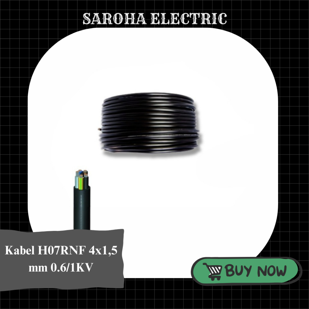 KABEL VOLGEMI H07RNF 4x1,5 mm 0.6/1KV FIRST CABLE ORIGINAL - HITAM