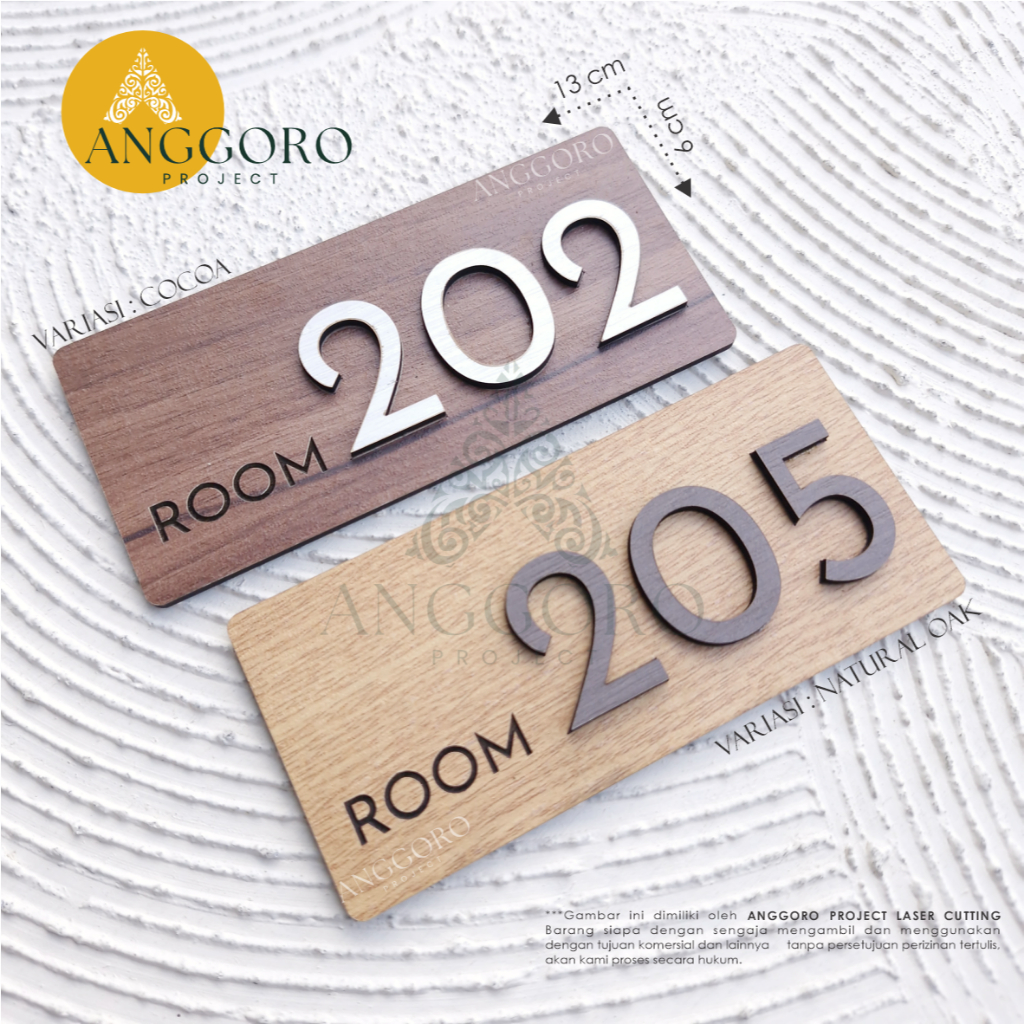 Termurah  Nomor Kamar Kayu Murah Kost / Villa / Hotel / Penginapan / Dekorasi Dinding / Nomor Loker