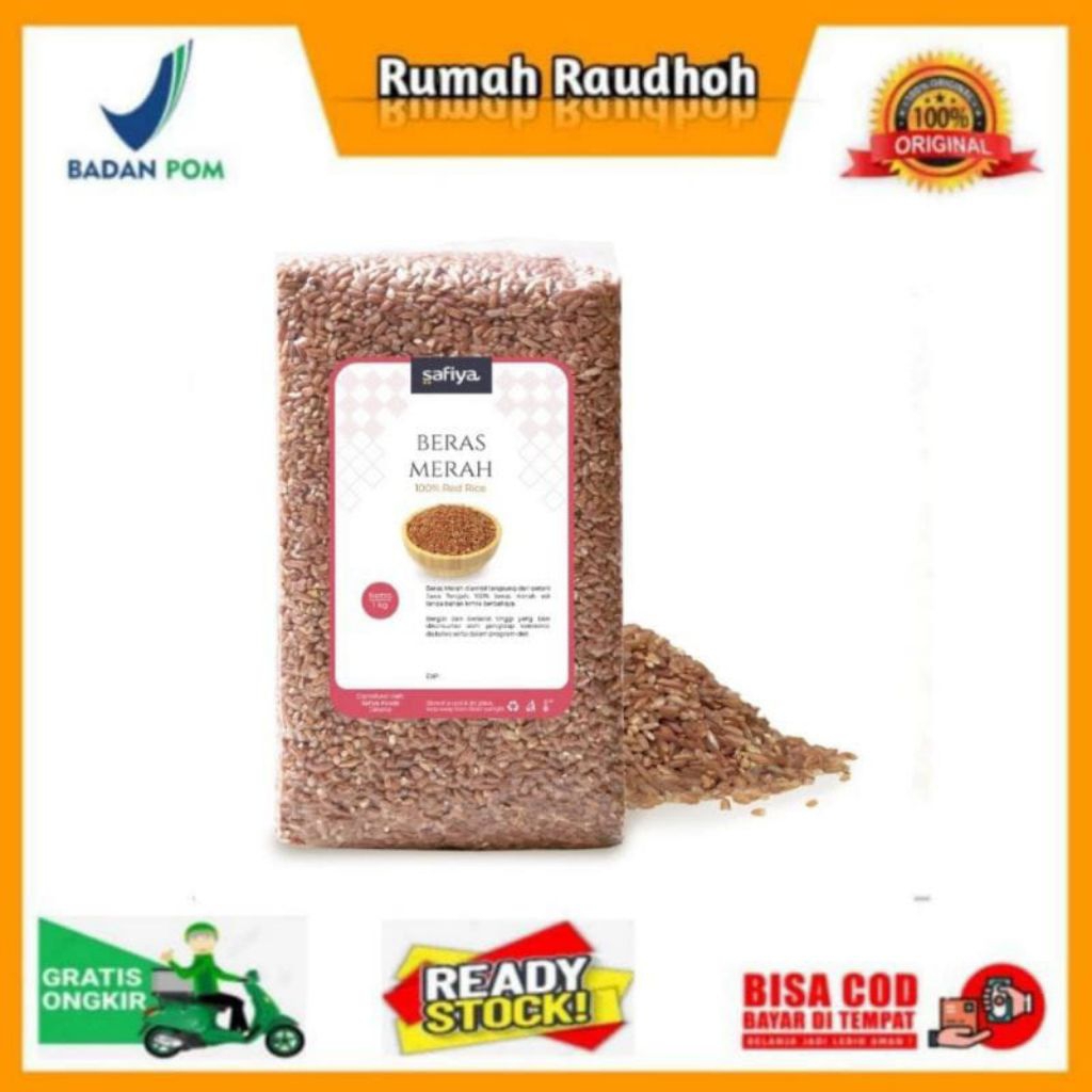 

BERAS MERAH ORGANIK 1 KG - SUPER AUTHENTIC SAFIYA FOOD