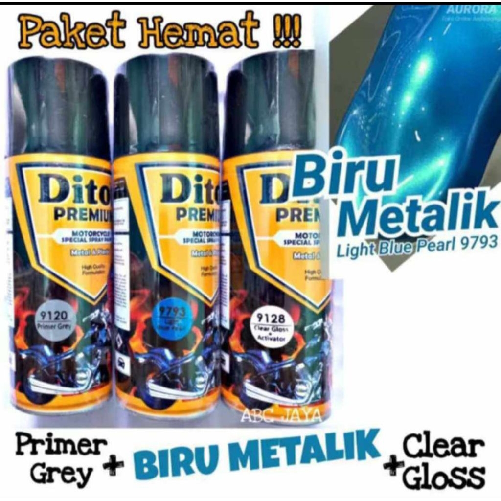 PAKET DITON PREMIUM BLUE LIGHT PEARL S9793 METALIK BIRU 9793