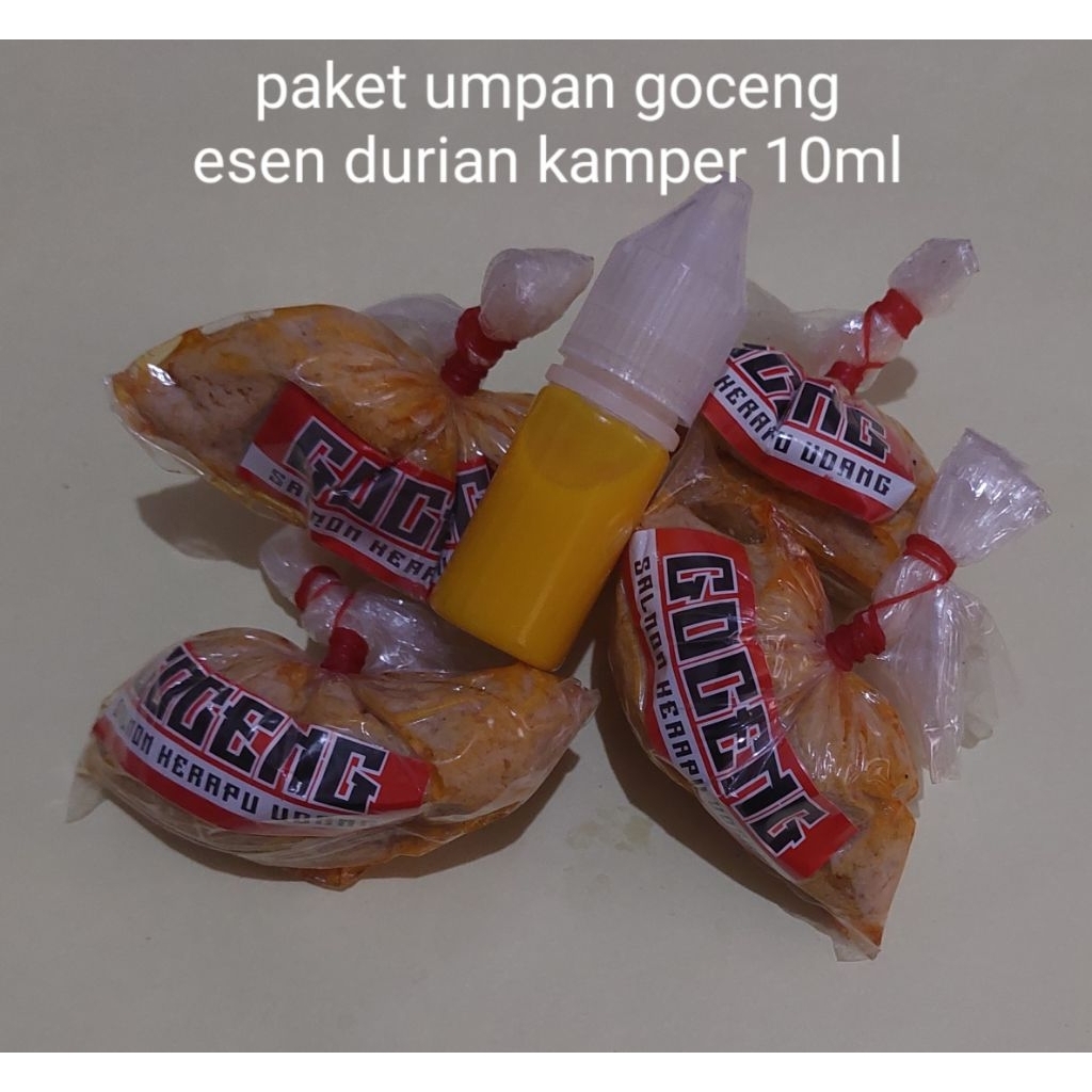 UMPAN PANCING GOCENG SALMON KERAPU JAGUNG 1 PAKET ESSEN DURIAN KAMPER