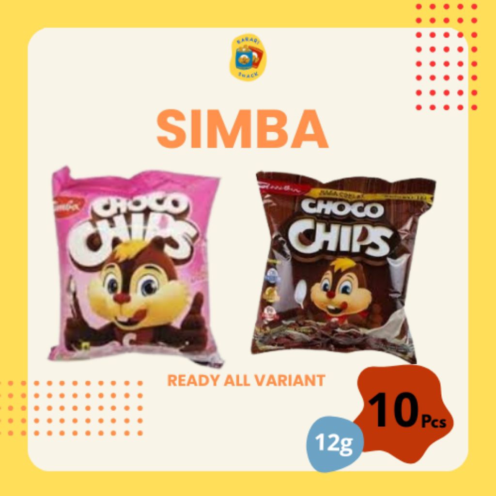 

RS Simba Choco Chips (12g) snack rasa coklat dan strawberry isi 10pcs