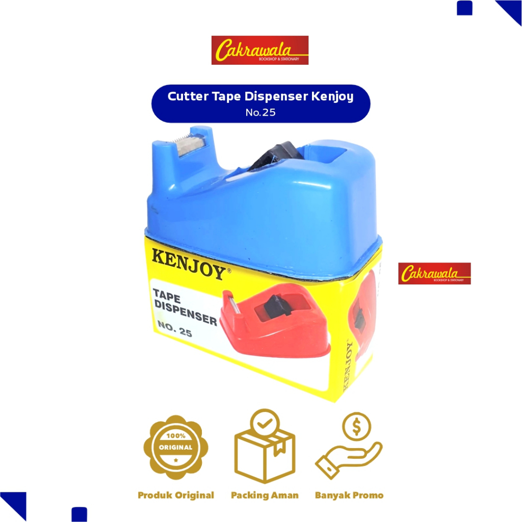 

Kenjoy Tape Dispenser No. 25 | Pemotong Lakban Meja Ukuran Besar | Alat Kantor ATK Praktis & Kokoh