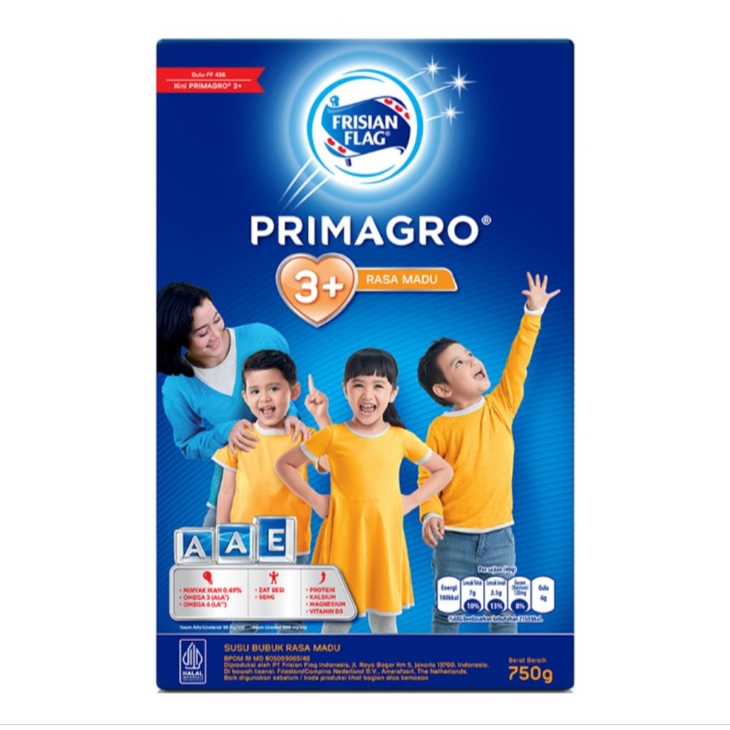 

Frisian Flag Primago 3+ Susu Pertumbuhan Anak 4-6 Tahun Madu 750g