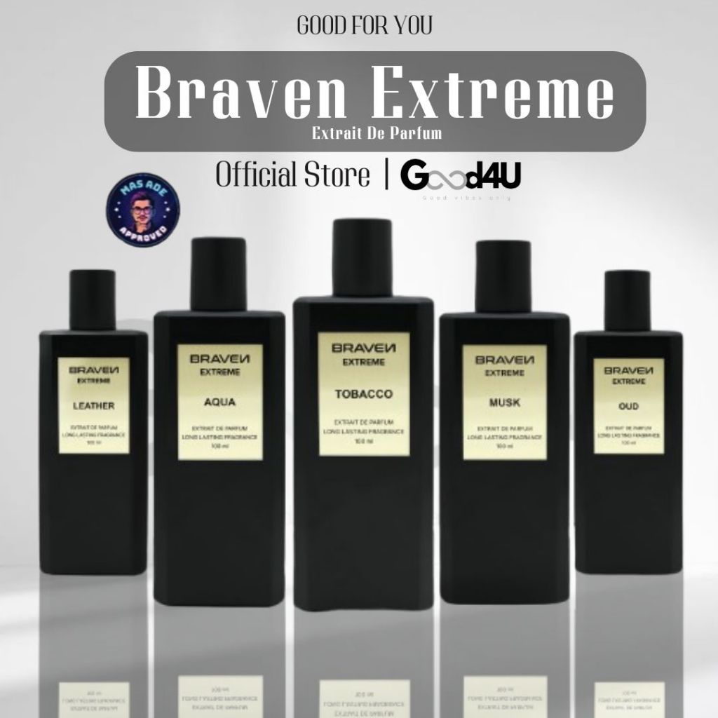 Braven BRAVEN EXTREME Series Extrait De Parfum 100 ml - Long Lasting Fragrance Parfum Pria - Extrait