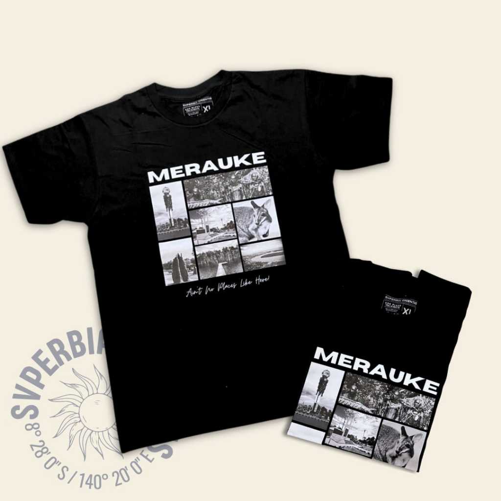Kaos Premium Vol. 1 Icon Merauke Hitam, Merauke Papua