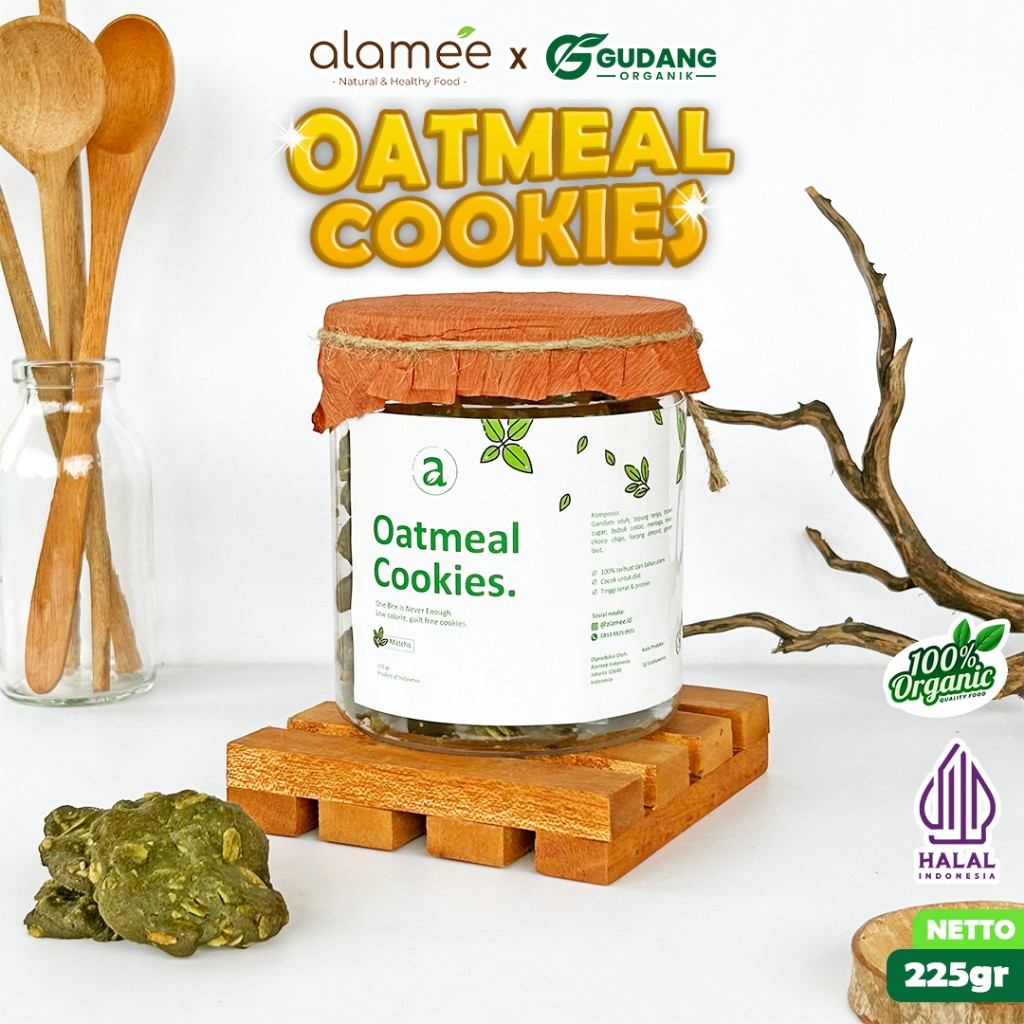 

OATMEAL DIET COOKIES MATCHA OAT PELANCAR ASI BOOSTER SNACK SEHAT MAKANAN ANAK BAYI BALITA MPASI