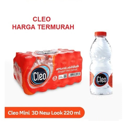 

AIR MINERAL CLEO BOTOL 220ML PAK ( 24 BOTOL )