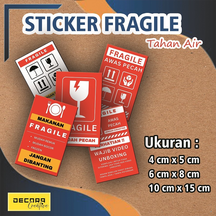 

(100 PCS) STICKER FREGILE CROMO | STICKER PECAH BELAH | ATICKER AWAS PECAH