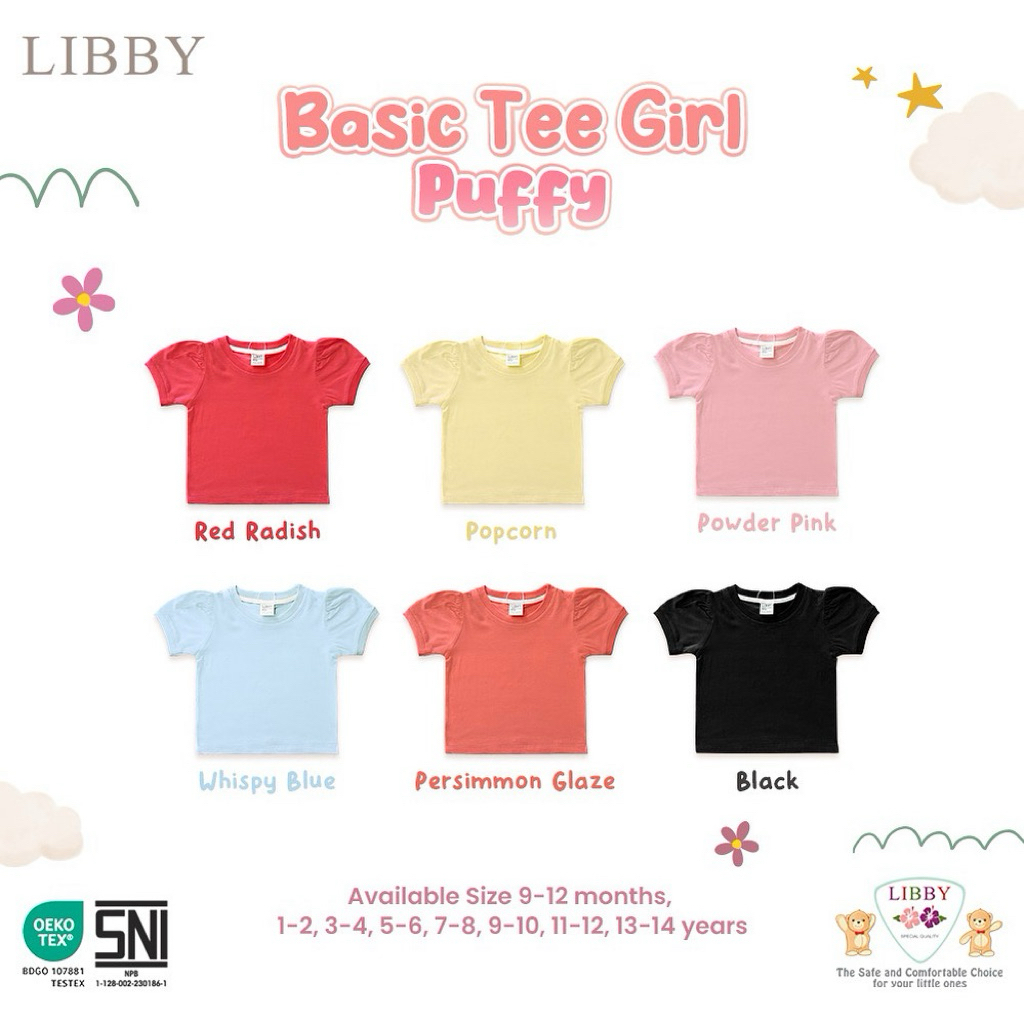 LIBBY BASIC TEE GIRL PUFFY