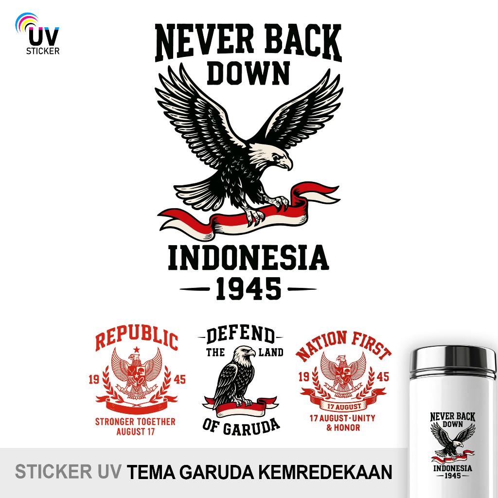 

STIKER UV - TEMA GARUDA KEMERDEKAAN 2025 | STICKER UV, STICKER MOTOR, STICKER MOBIL, STICKER HELM, STICKER TUMBLER, STICKER 3D, STICKER UV DTF BY UVSticker