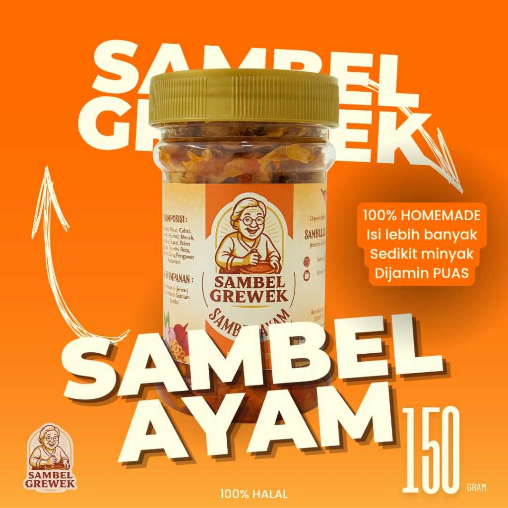 

Sambel Grewek - Sambel Ayam 150g Halal