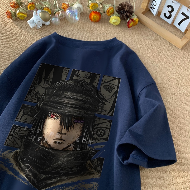 Disneay Kaos Pria T-shirt Kaos Anime Naruto Uchiha Obito - Sharingan Mangekyou Mask Tobi Anime kaos 