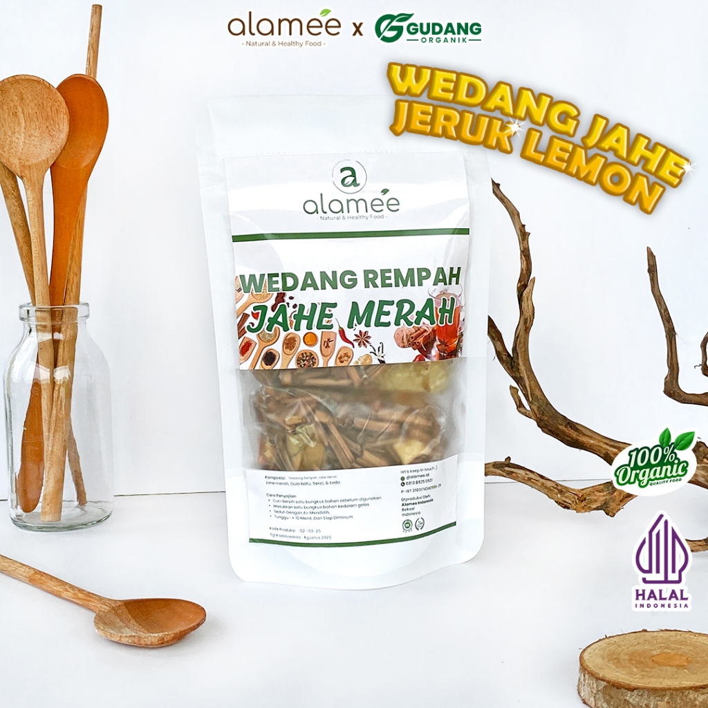 

ALAMEE wedang lemon jahe alami segar hangat herbal kaya rasa menyehatkan detoksifikasi antiinflamasi