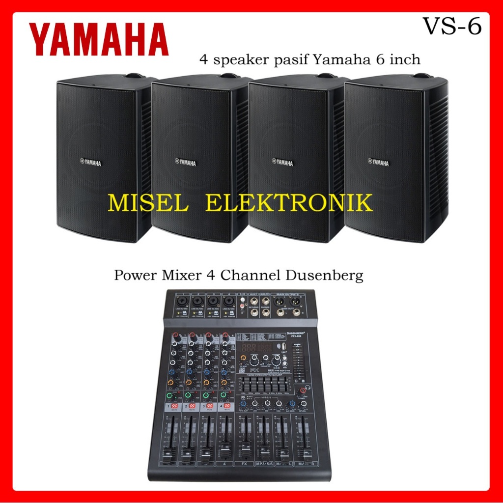 PAKET SOUND SYSTEM 4 SPEAKER PASIF 6 INCH YAMAHA VS6 / VS 6