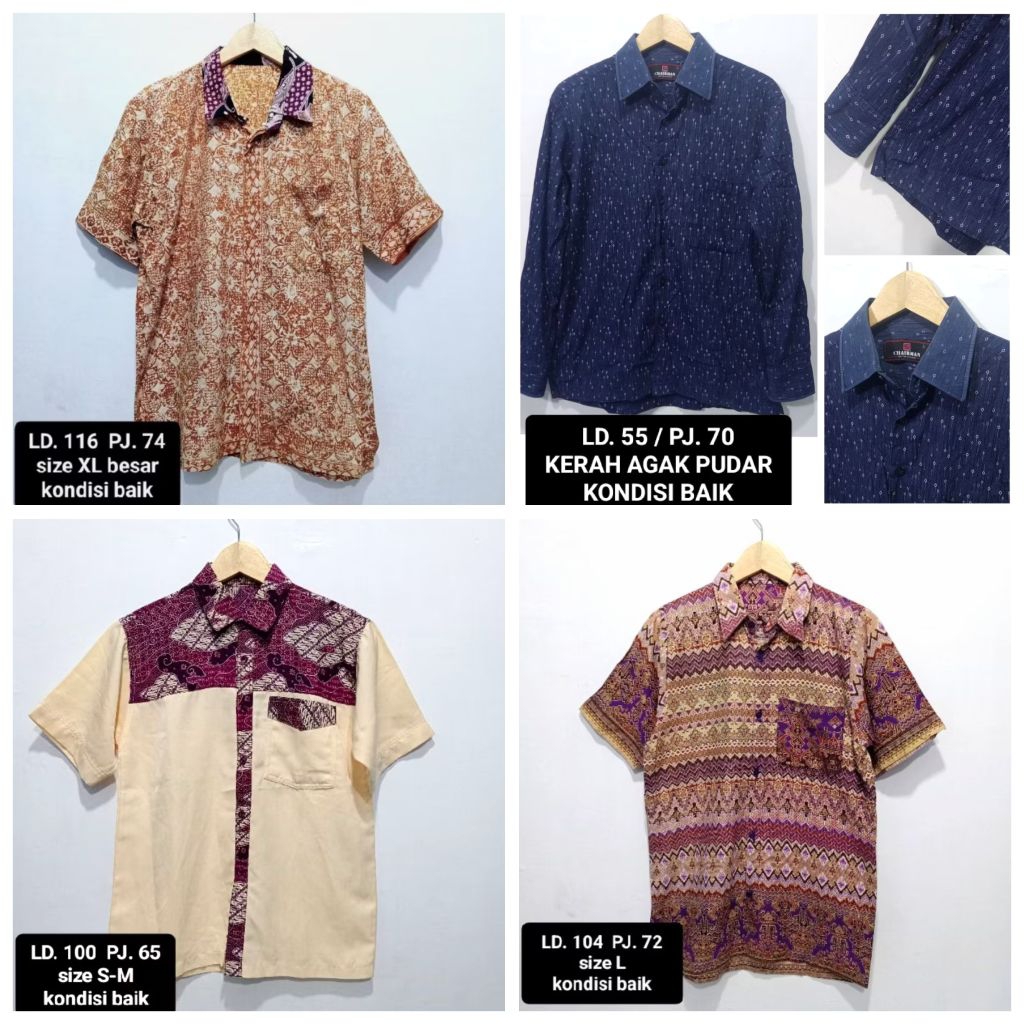 KEMEJA PRIA PRELOVED, HEM PRIA, ATASAN PRIA, KAOS