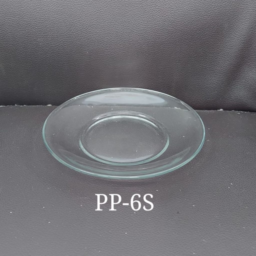 Lepek Kaca Bening / Piring Tatakan Gelas Kecil mini Transparan