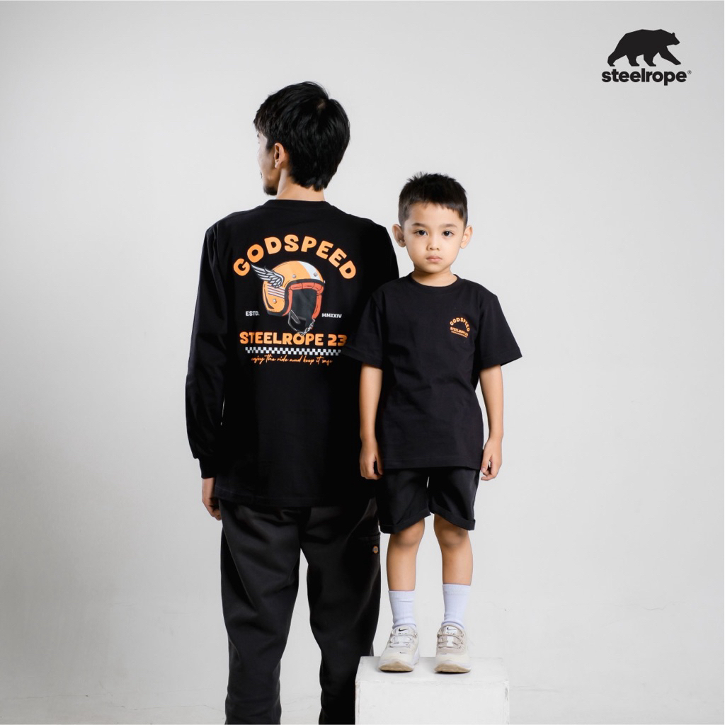 KAOS MOTOR ANAK LAKI LAKI / KAOS COUPLE AYAH ANAK STEELROPE