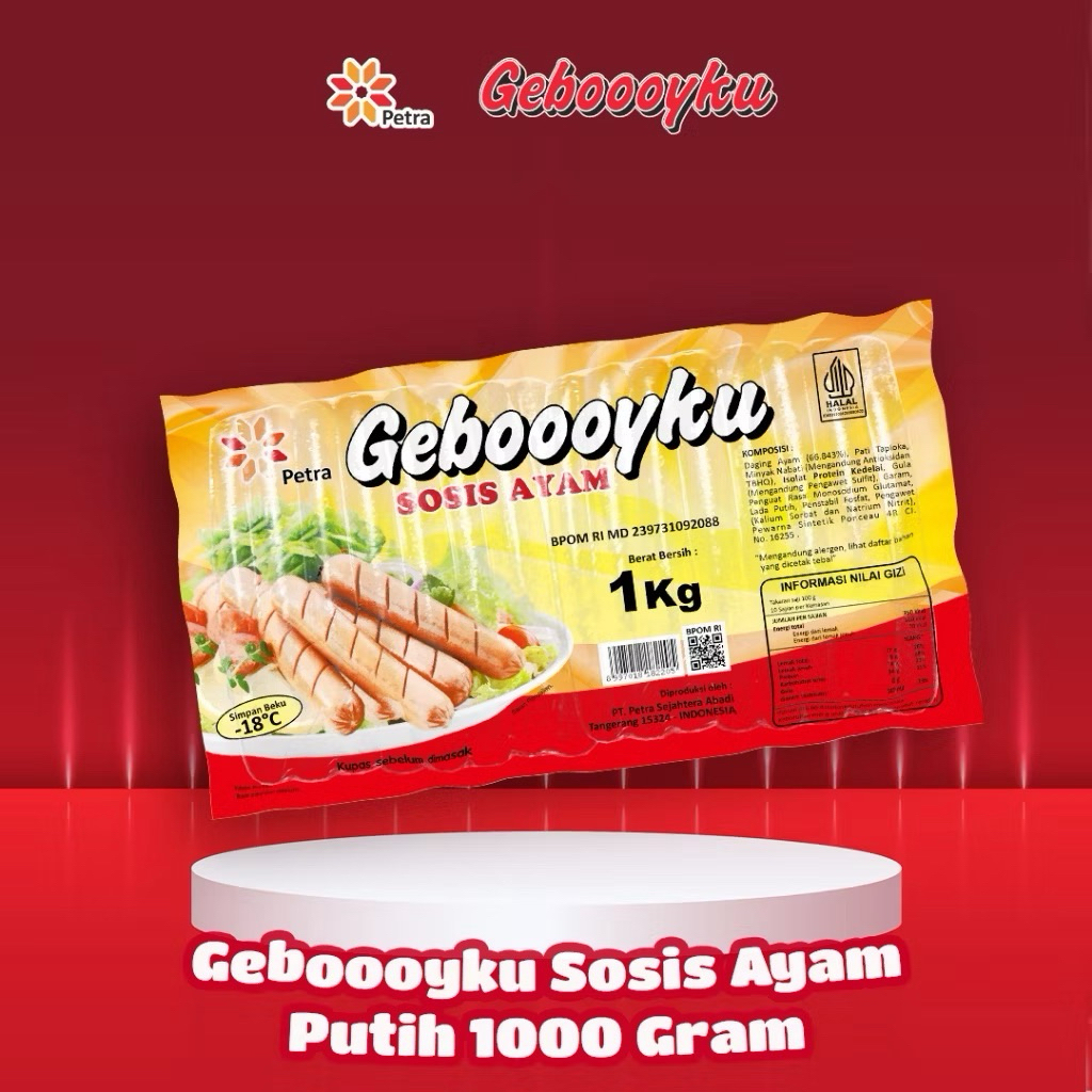 

Gebooyku sosis ayam 1kg -+ 40 batang