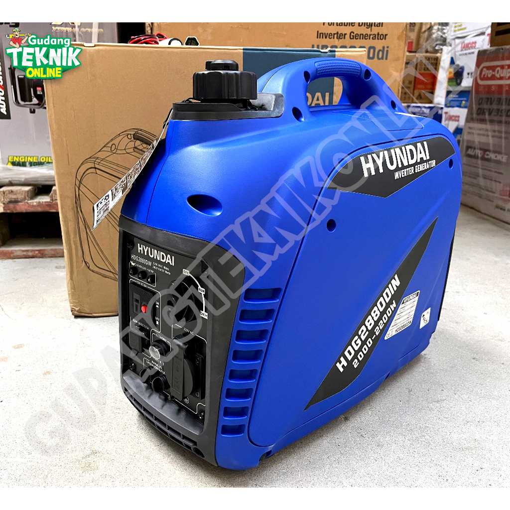 Genset Silent Portable HYUNDAI HDG2880DIN 2000Watt / Generator Silent Genset Listrik Rumahan Kantora