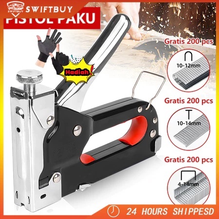 

Gratis 600 Paku 3 In 1 Pistol Kuku Pistol Stapler Konstruksi Konstruksi Furnitur DIY Pelapis Pelapis Pistol Stapler Multifungsi Pistol Stapler Dekorasi Rumah Alat Pertukangan