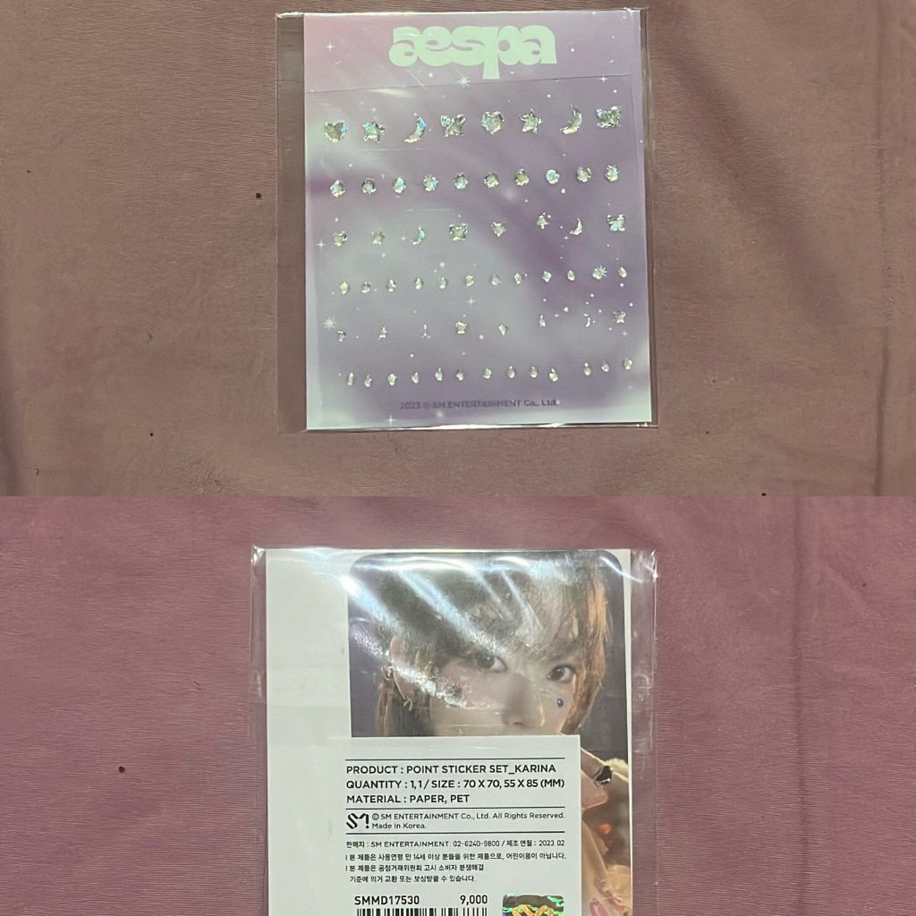 OFFICIAL AESPA KARINA POINT STICKER SET WITH PC SEALED
