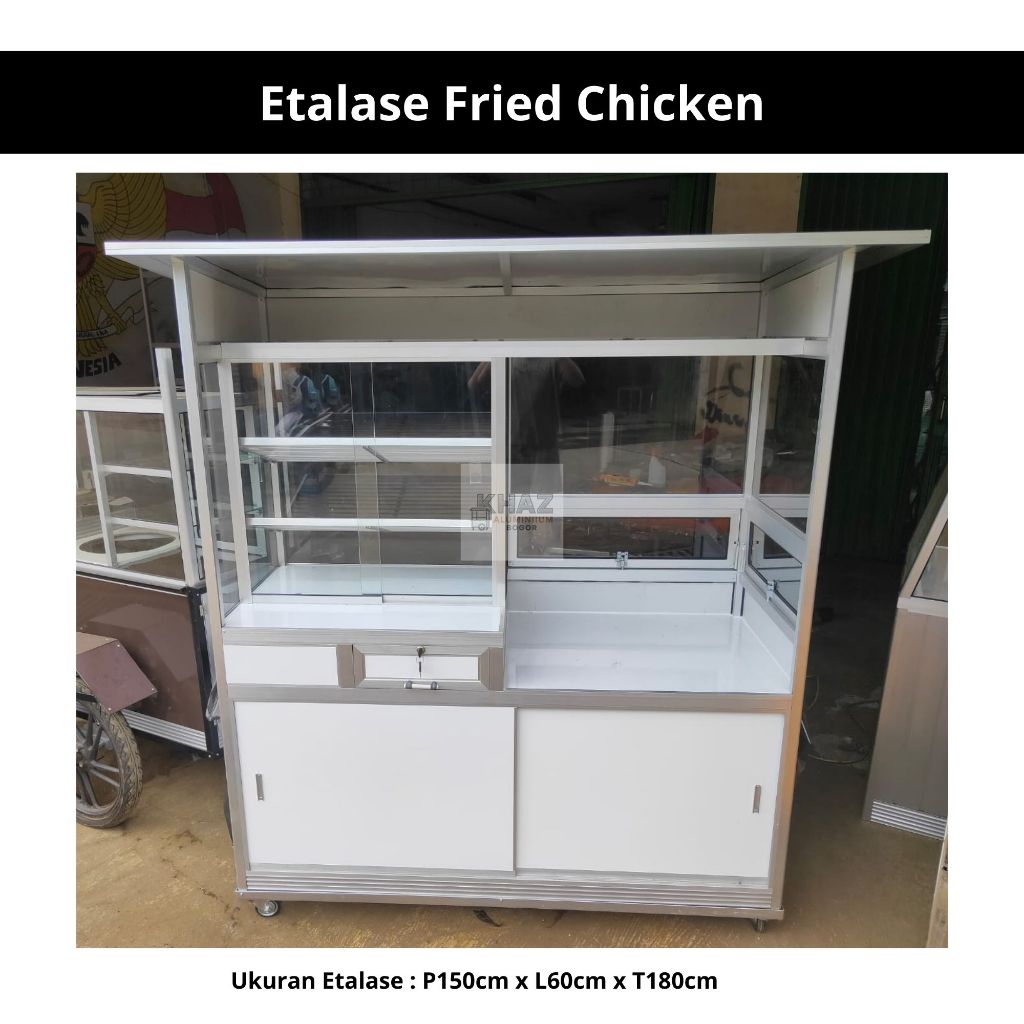 Etalase Aluminium Fried Chicken Panel ACP