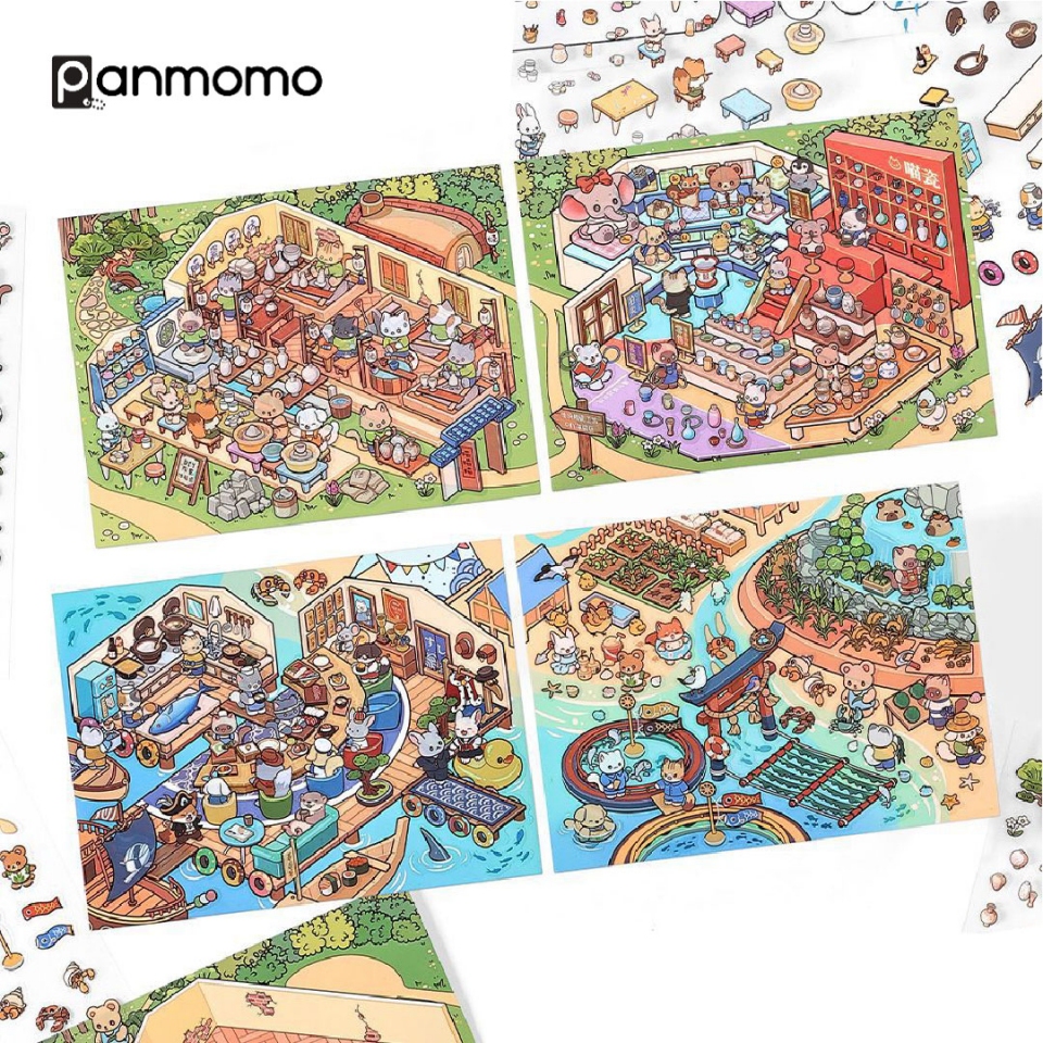 

PANMOMO DIY 3D Decorative Sticker Scene - Whimsy World Stiker Tempel Dekorasi Ruangan Room Decoration Mainan Edukasi Kreativitas Motorik Anak