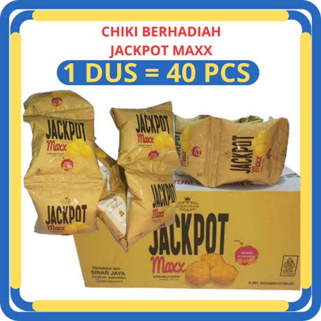 

Chiki virall Jackpot Maxx Berhadiah Uang 1 Dus 40 Bungkus